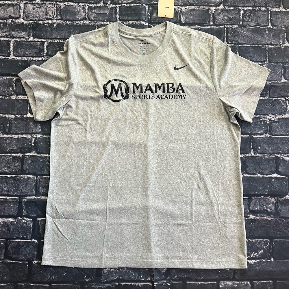 Nike Mamba Sports Academy Kobe Bryant Mens 4XL 3XL Gray Shirt 100% Dri Fit